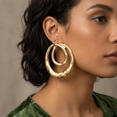 gold hoop earrings — a personality piece for a capsule wardrobe