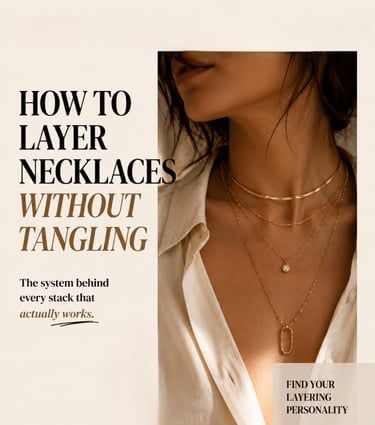 Layered gold necklaces without tangling — rope chain and herringbone at different lengths