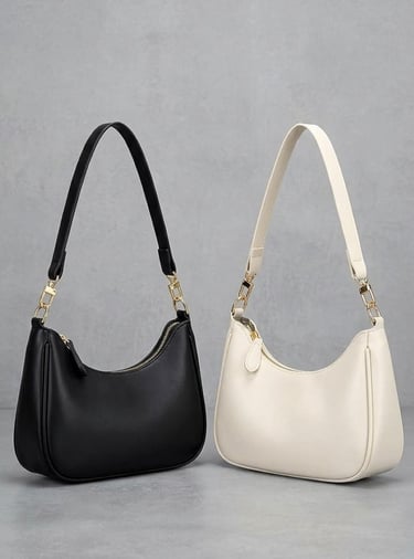  structured black bag — a neutral wardrobe essential for women