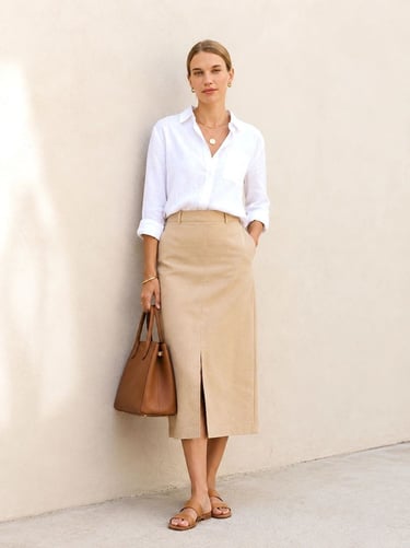 white button down shirt — how to look expensive on a budget female