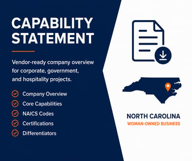 easyway print solutions capability statement in north carolina woman owned business