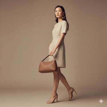 look bolsa sapato combinação cores neutras