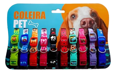 Kit 10 Coleiras Para Cães Cachorro Até Médio Porte