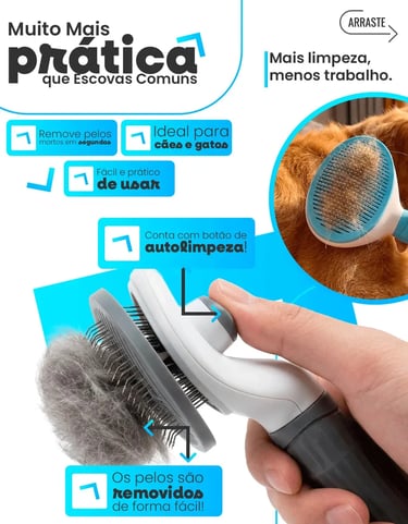 Escova Removedora De Pelos Pet