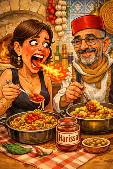 une italienne qui rencontre la harissa