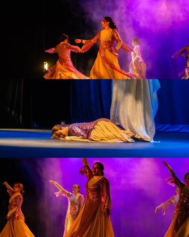 Bailarinas de colectiva roja y rojo liminal ags