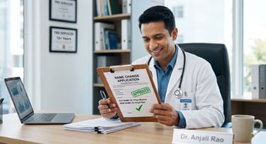 Medical Council Registration name change