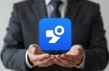 Iconography representing secure online payments in a professional digital style, using #2F4858 and #7A9EAF.