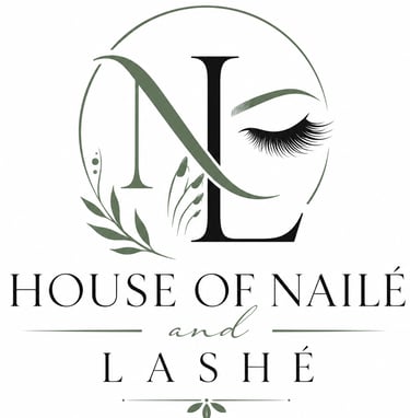 HOUSE OF NAILÉ and LASHÉ logo