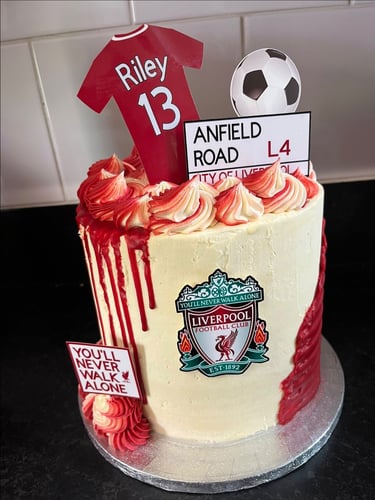 Liverpool birthday cake for goodness cake
