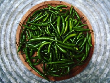 chiles verdes en plato