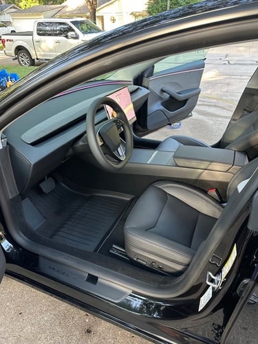 Freshly detailed interior on a Tesla!