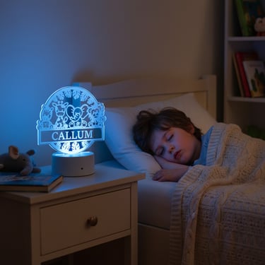 A personalised safari animal night light