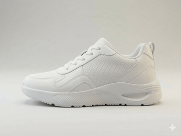 Zapato deportivo color blanco diseño atractivo