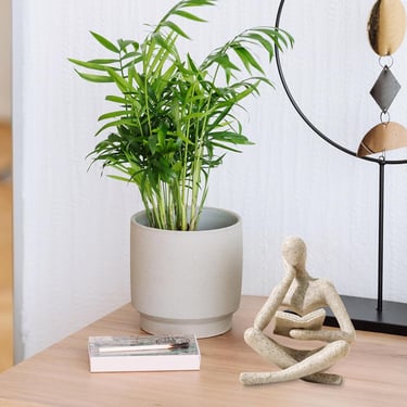 Thinker sculpture styled as a decorative gift in modern home