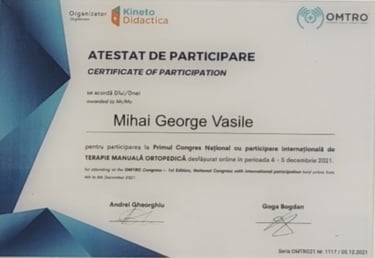 certificari-terapie-manuala-kinetoterapeut-george-mihai