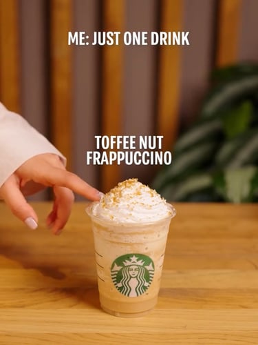 toffee nut frappuccino , F&B brand Content photography