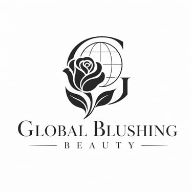 Global blushing beauty logo