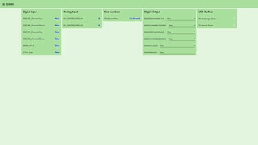 Benutzeroberfläche – Menüpunkt – System