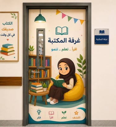 تنفيذ خدمة تركيب أستكرات أبواب غرفة المكتبة والمدارس بدقة عالية في الرياض