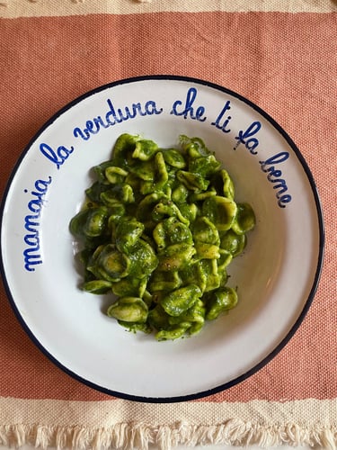 Italian orecchiette con cime di rapa 