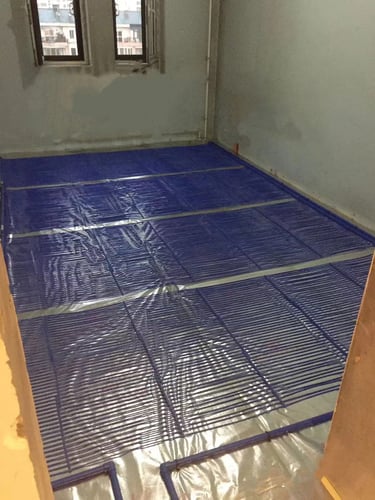 capillary tube mats underfloor heating system installation