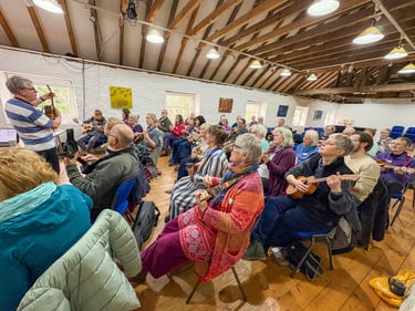 Finlay Allison ukulele class at Cromarty 2025