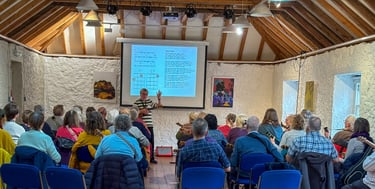 Finlay Allison ukulele class at Cromarty 2025