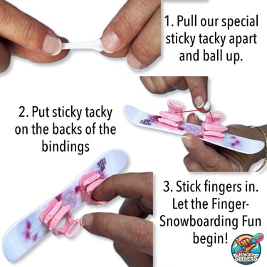 How to use Finger Sliders Mini Snowboard
