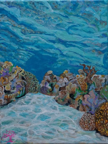 Small Painting/2024 Coral underwater