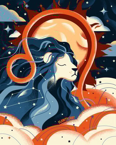 Leo zodiac sign illustration