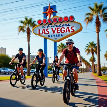 Electric Bike Tours Of Vegas strip logo