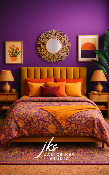 Bright, Bold and Colorful Bedroom