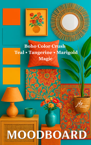 Boho-Vibes Moodboard by Janice Kay Studio