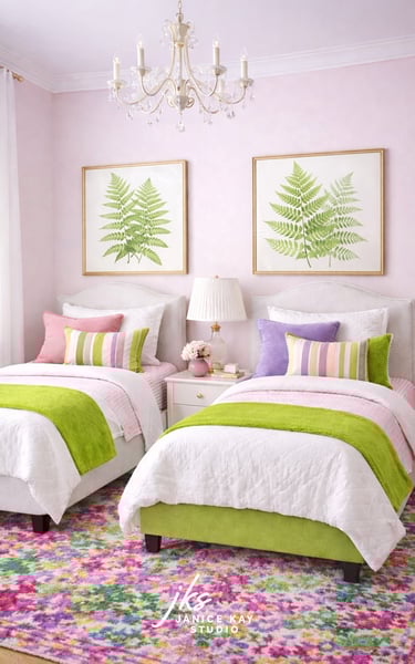 soft pastels girls room