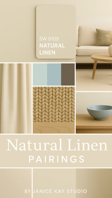 SW Natural Linen Moodboard by Janice Kay Studio