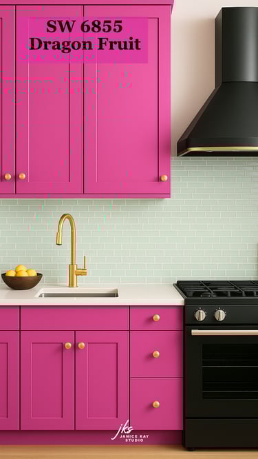 Hot Pink Cabinets