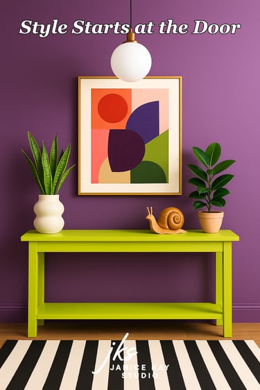 Colorful Entryway by Janice Kay Studio