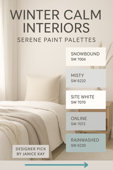 Calm Winter Interior Colors by Janice Kay Studio