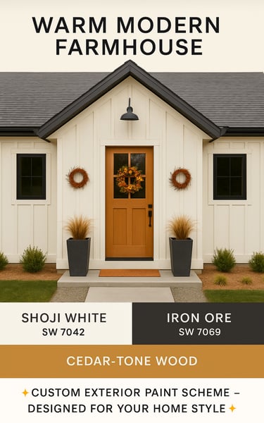 Warm Modern Farmhouse Paint Palette