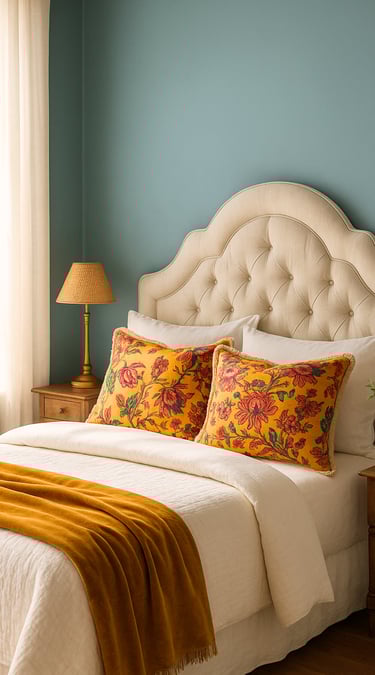 Romantiv Vintage Bedroom by Janice Kay Studio