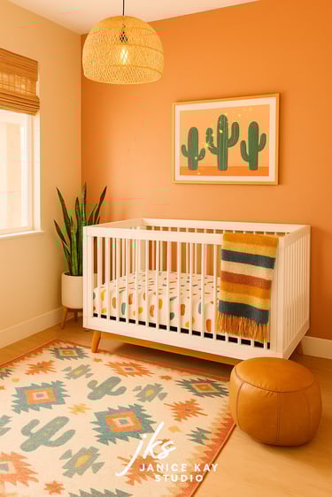 southwestern style baby nursery
