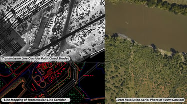 Aerial LiDAR data used to map terrain, vegetation and route conditions along infrastructure corridor