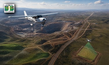 Fixed-wing LiDAR and drone surveying comparison for infrastructure and large-area mapping projects.