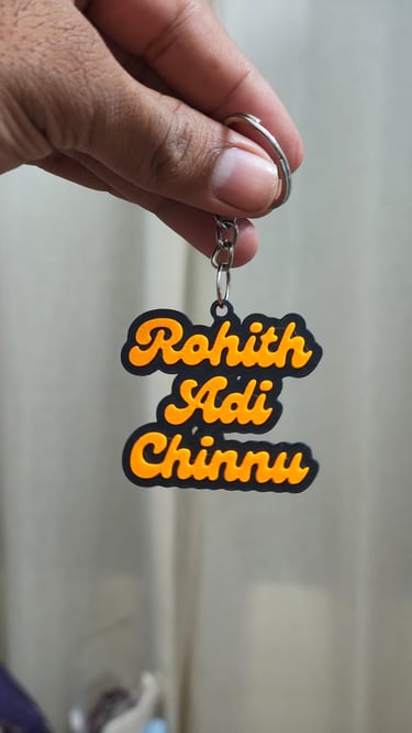 custom 3d printed name keychains