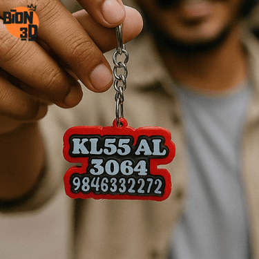 custom 3d printed vehicle number keychains