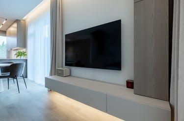 baldų gamyba tv spintelė minimalistinis dizainas medžio dekoras