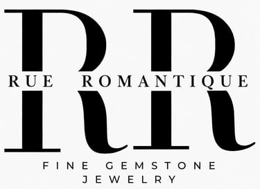 Rue Romantique gemstone jewelry logo
