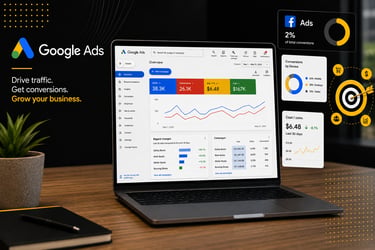 Google Ads and Meta Ads campaign management services from The Buzz for local business growth