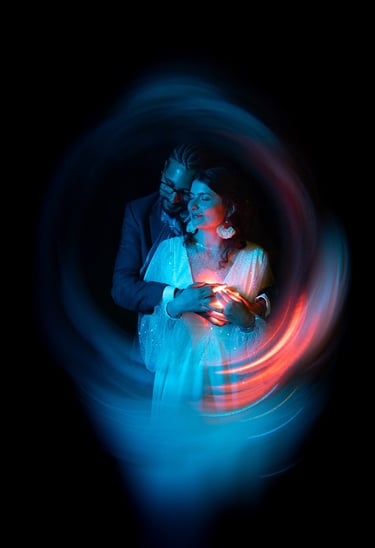 photographie de mariage créative nuit haute-vienne